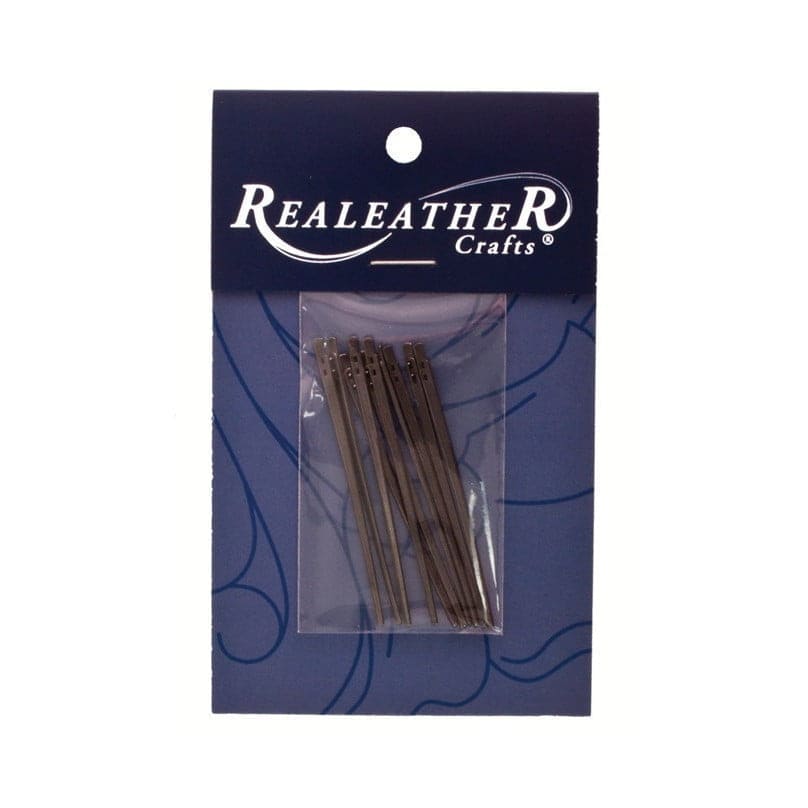 Leather 2-Prong Lacing Needle Rope Lace Needles Leather Sewing Craft Tools  2PCS_